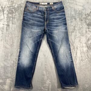 BKE Men's Ryan Straight Jeans Size 34R Blue Medium Wash